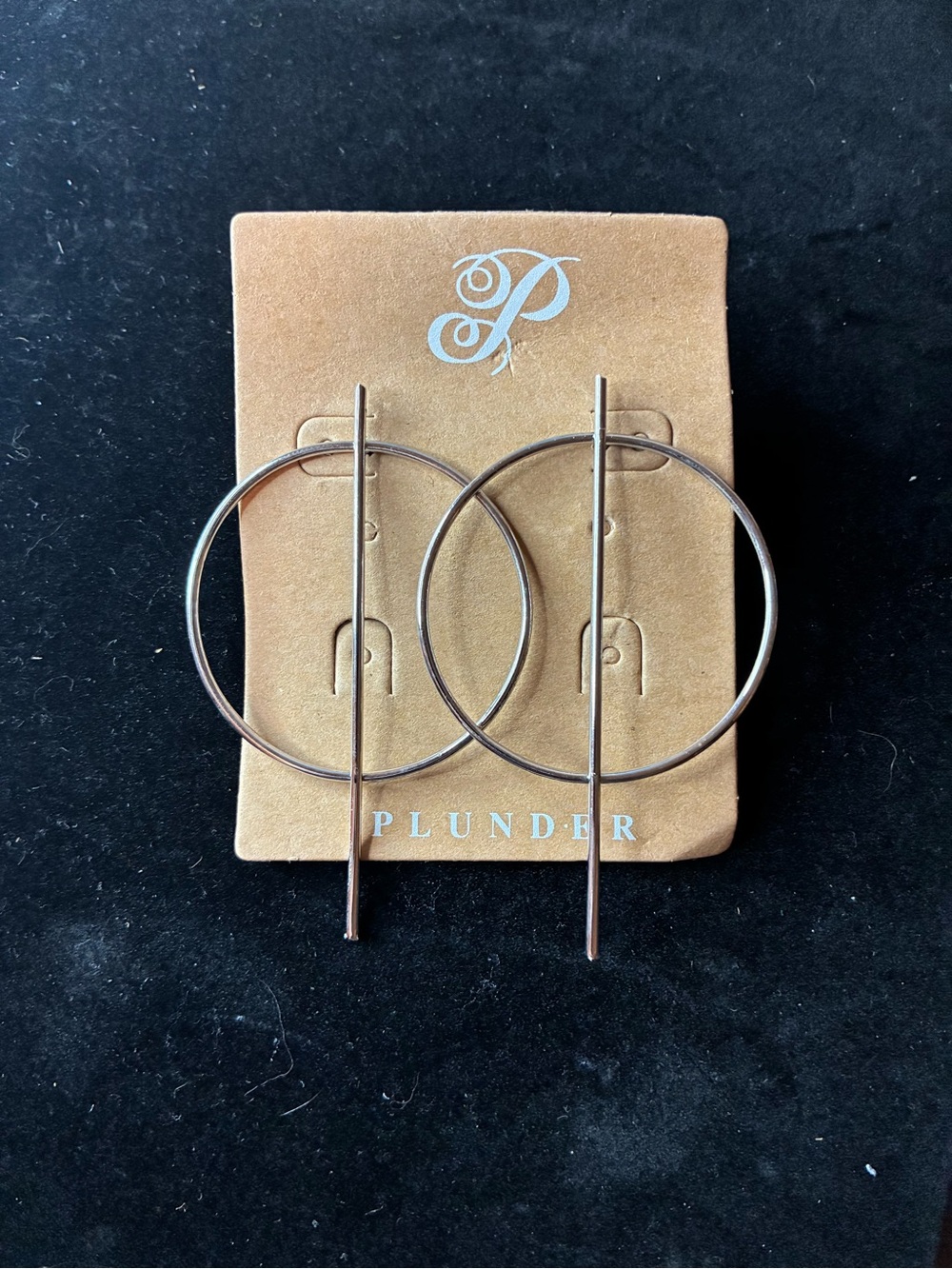 Plunder Silver Circle & Cross Pin Hair Clips NWT